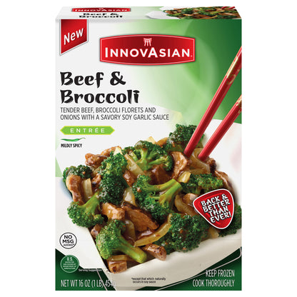 InnovAsian Beef & Broccoli Multi-Serve Entrée, 16 oz Frozen