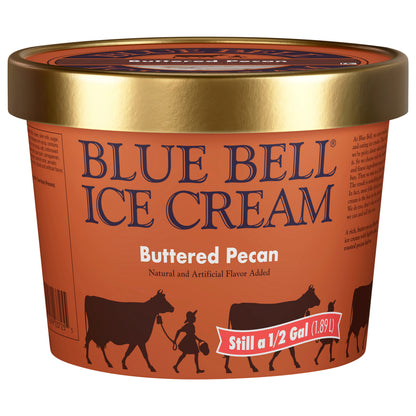 Blue Bell Buttered Pecan Ice Cream 0.50 gal