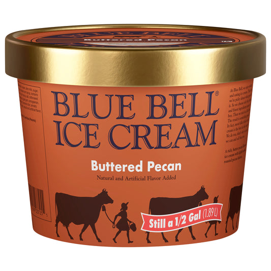 Blue Bell Buttered Pecan Ice Cream 0.50 gal