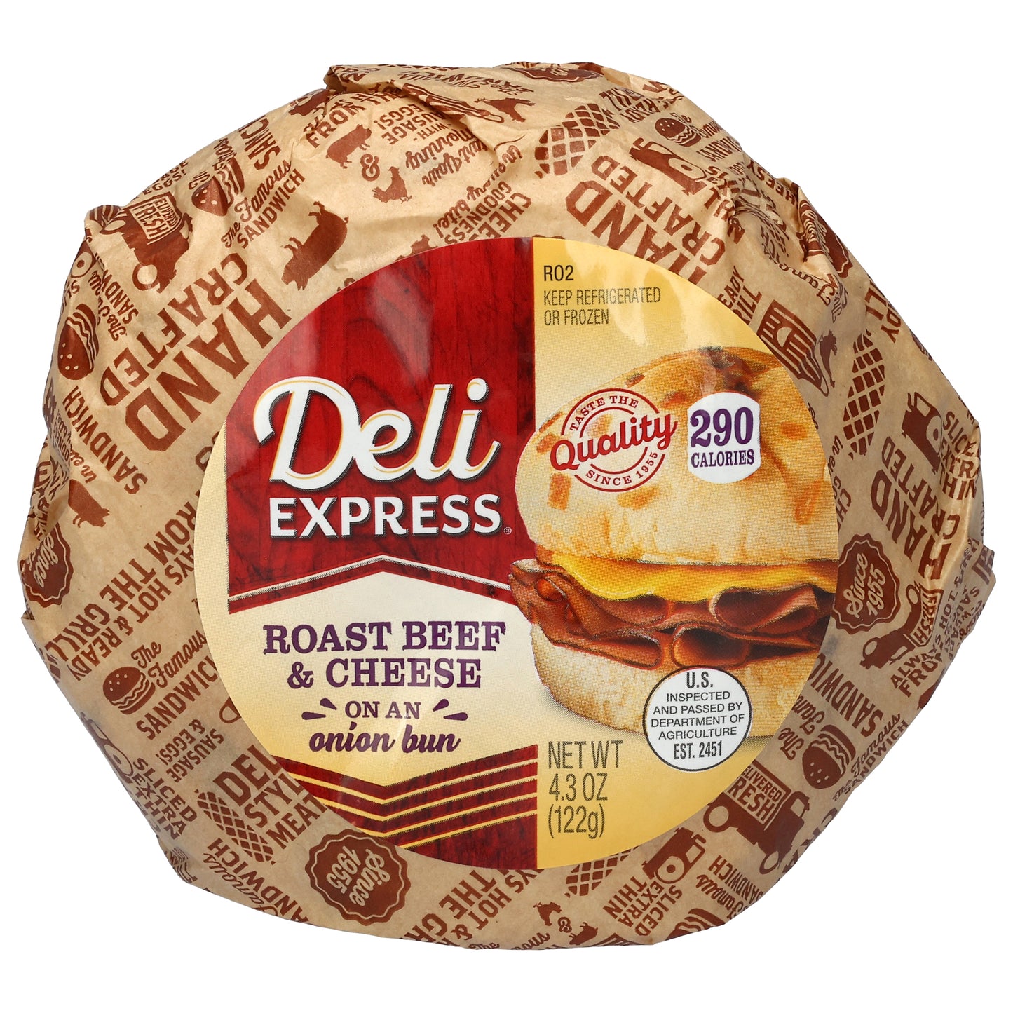 Deli Express Roast Beef & Cheese Sandwiches 4.3 oz