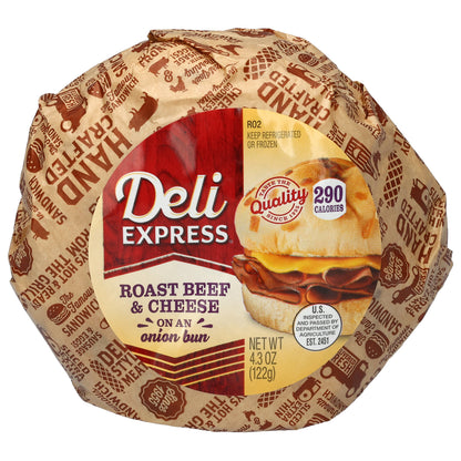 Deli Express Roast Beef & Cheese Sandwiches 4.3 oz