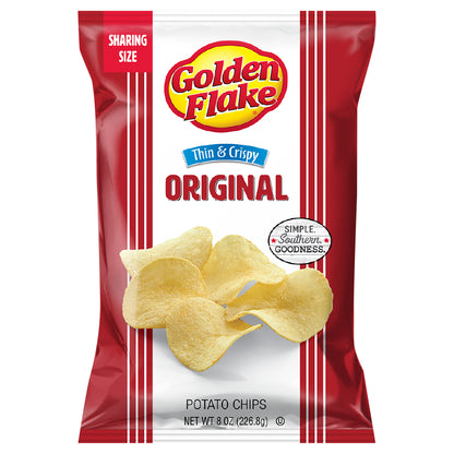Golden Flake Thin & Crispy Original Potato Chips 8 oz
