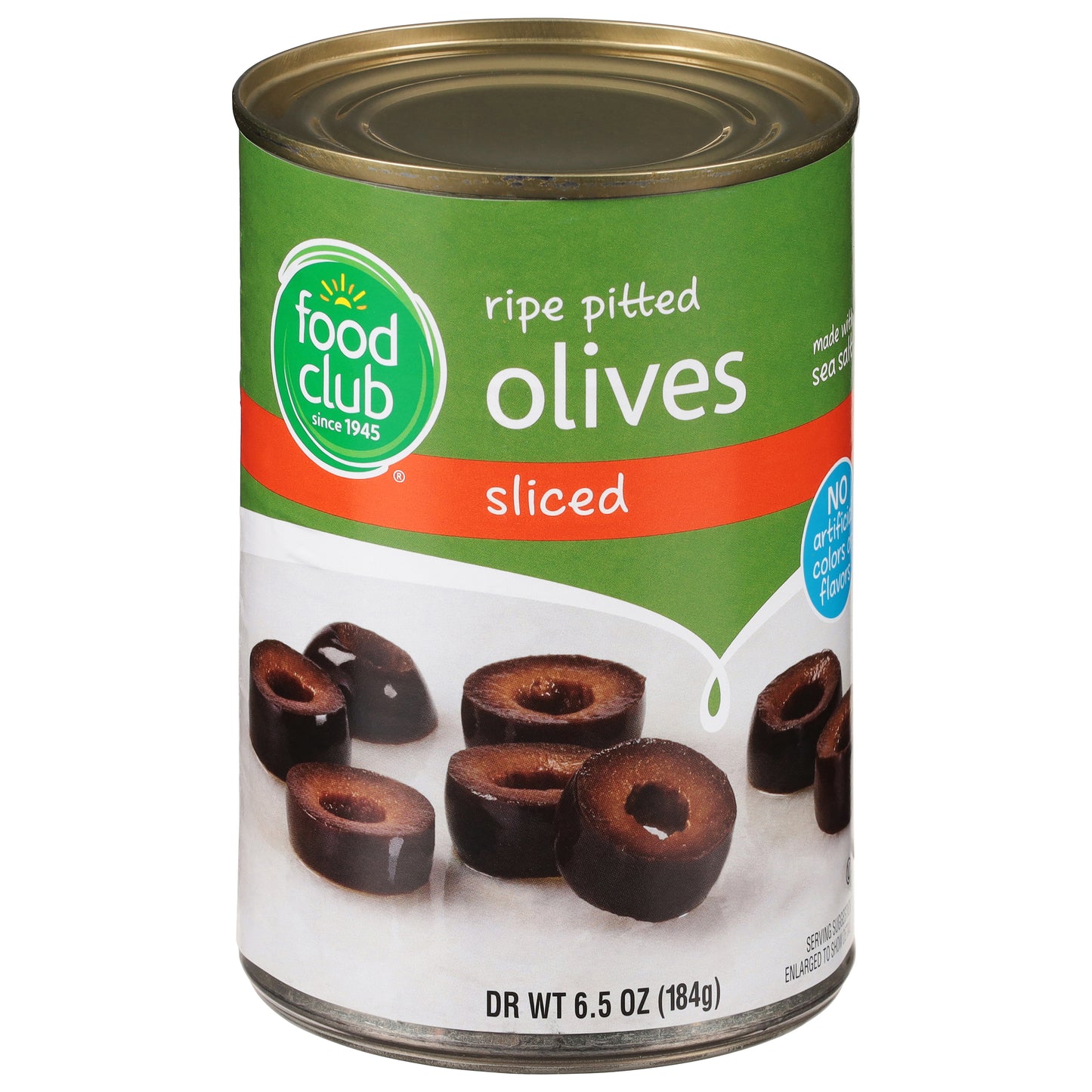 Food Club Sliced Ripe Pitted Olives 6.5 oz