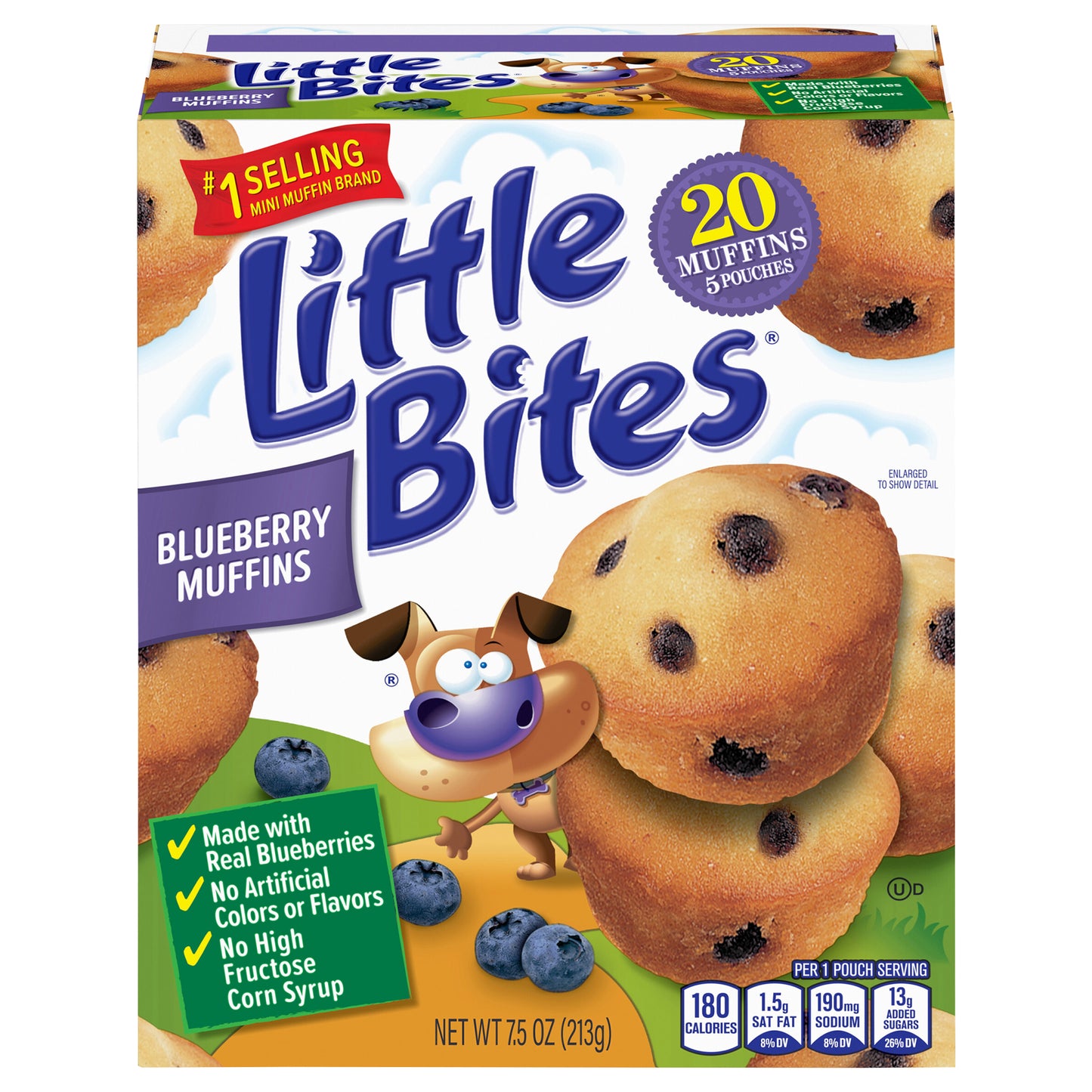Entenmann's Little Bites Blueberry Mini Muffins, 5 packs, 7.5 oz