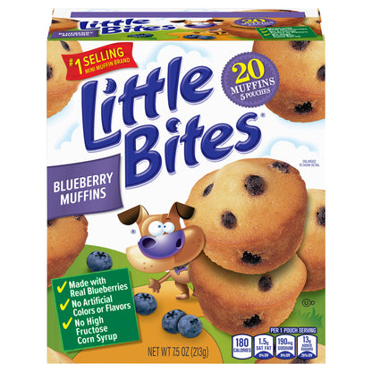 Entenmann's Little Bites Blueberry Mini Muffins, 5 packs, 7.5 oz