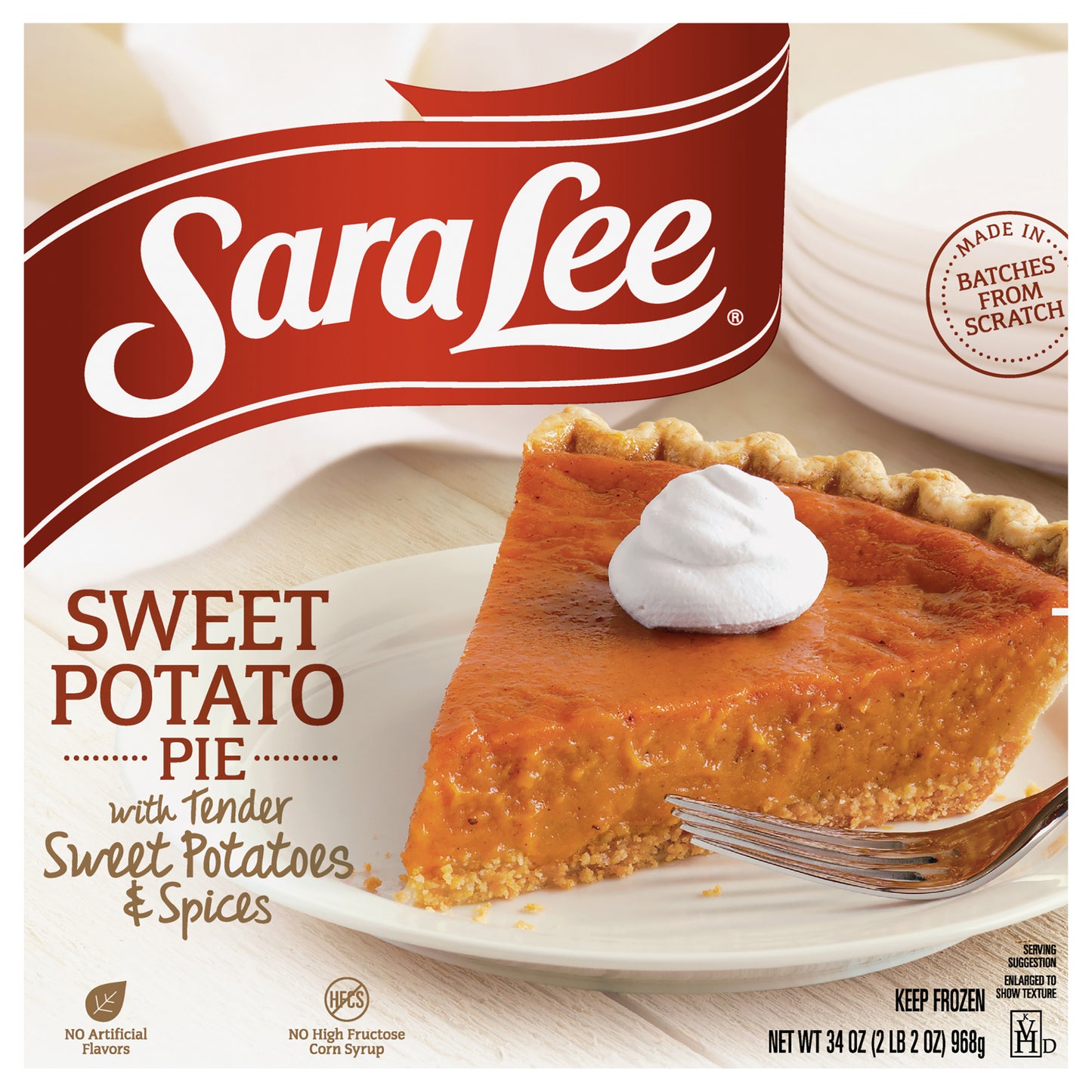 Sara Lee® Open Face Pie 9" Unbaked Sweet Potato 34oz