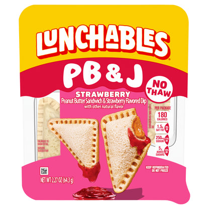 Lunchables PB&J Peanut Butter Sandwich & Strawberry Flavored Dip, 2.27 oz Pack