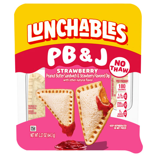 Lunchables PB&J Peanut Butter Sandwich & Strawberry Flavored Dip, 2.27 oz Pack