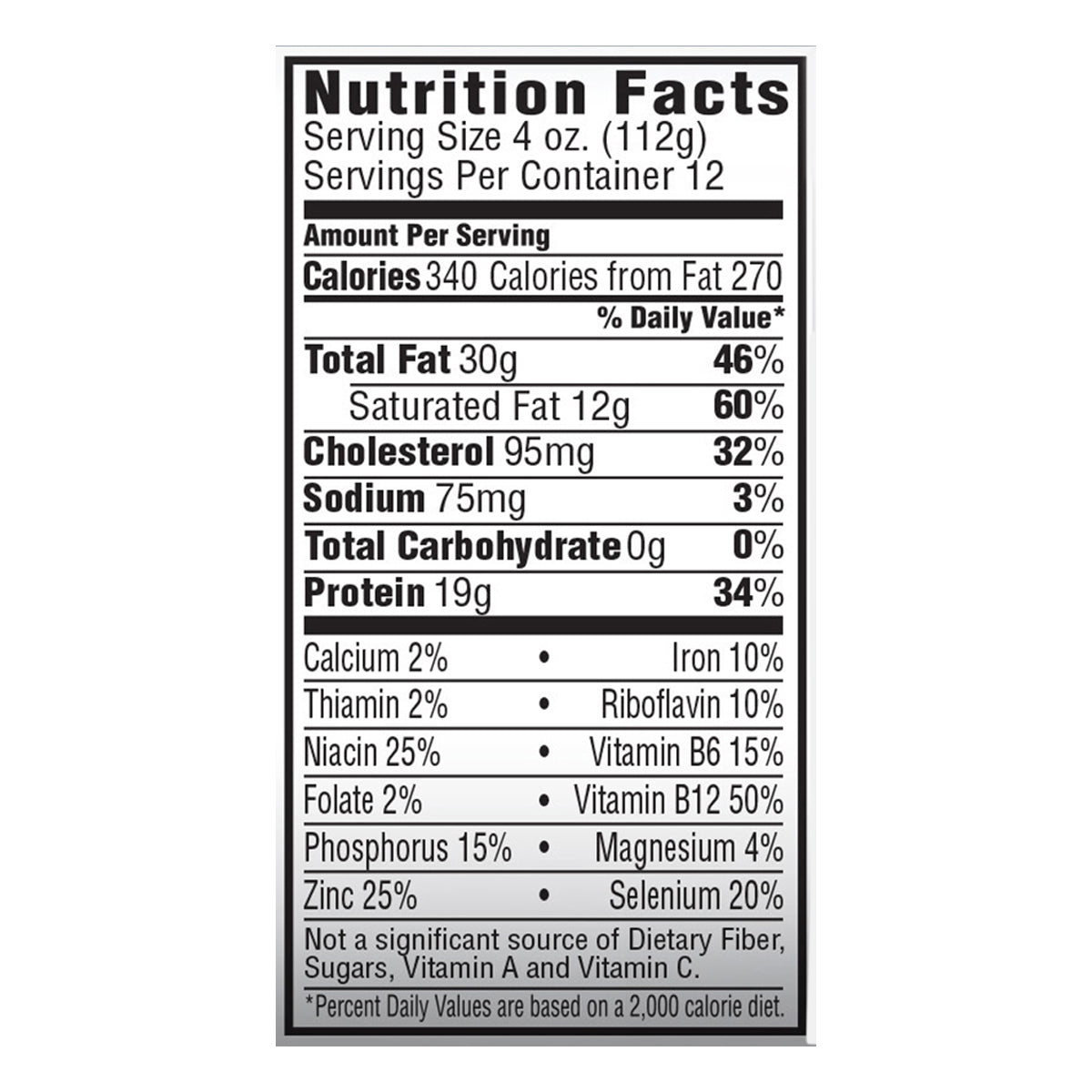 73% Lean / 27% Fat, Ground Beef Roll, 3 lb.