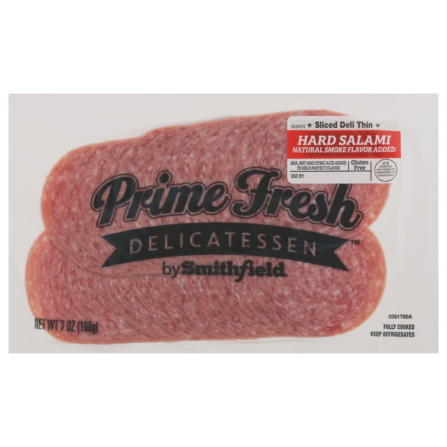Prime Fresh Sliced Deli Thin Hard Salami 7 oz
