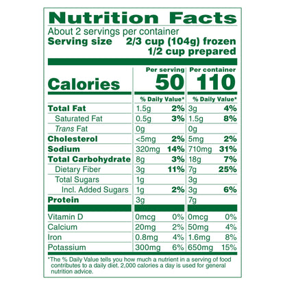 Green Giant Simply Steam Creamed Spinach, Sauced Frozen Vegetables, 8 OZ