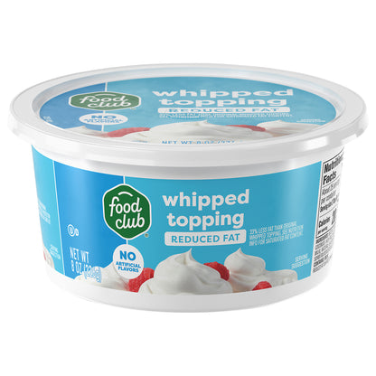 Food Club Reduced Fat Whipped Topping 8 oz