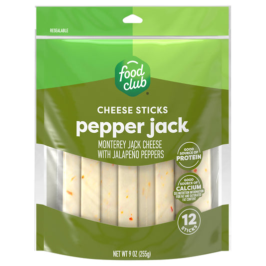 Food Club Pepper Jack Cheese Sticks 12 ea