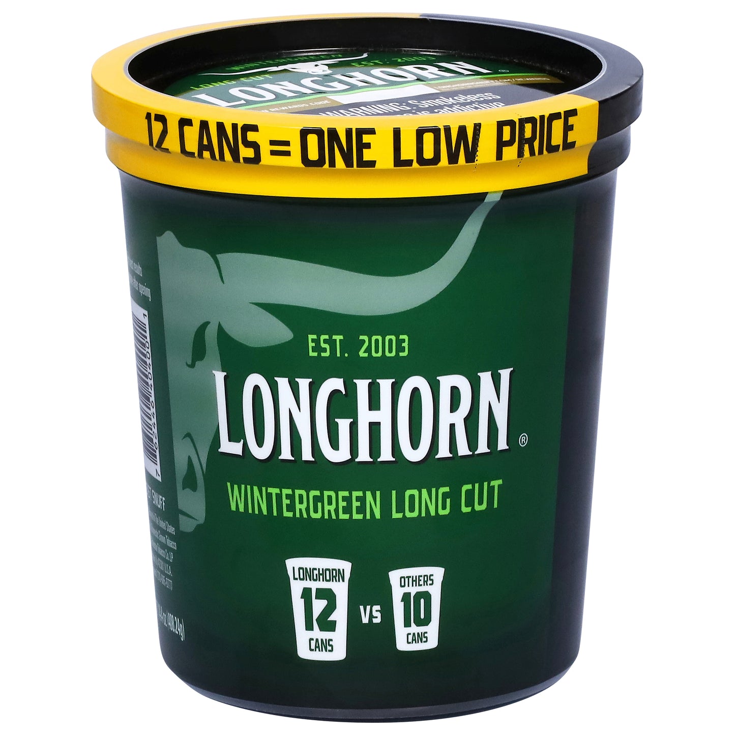 LongHorn Wintergreen Long Cut Moist Snuff 14.4 oz
