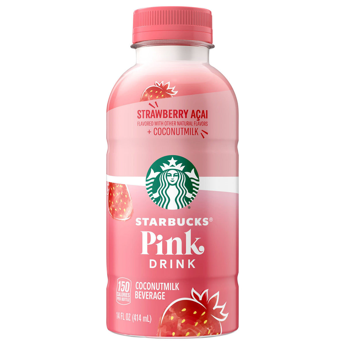 Starbucks Coconutmilk Beverage Pink Drink Strawberry Acai 14 Fl Oz