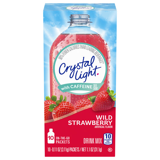 Crystal Light Sugar Free Wild Strawberry Powdered Drink Mix, 10 ct - 0.11 oz Packets