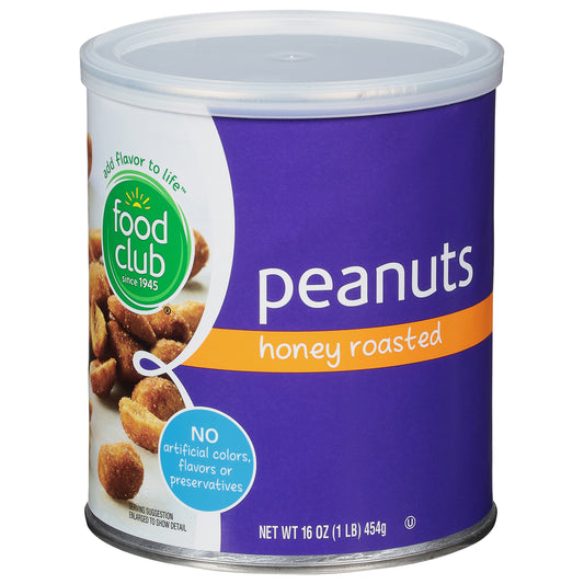 Food Club Honey Roasted Peanuts 16 oz