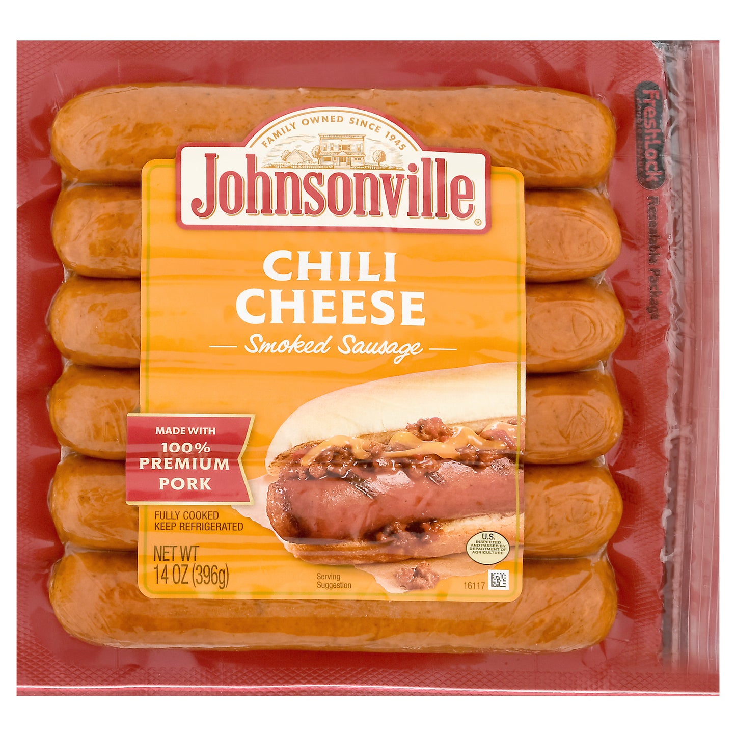 Johnsonville Chili Cheese Smoked Sausages 14 oz