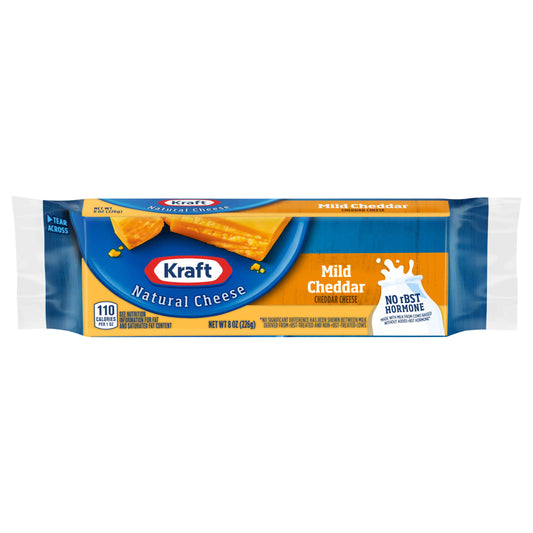 Kraft Mild Cheddar Cheese, 8 oz Block