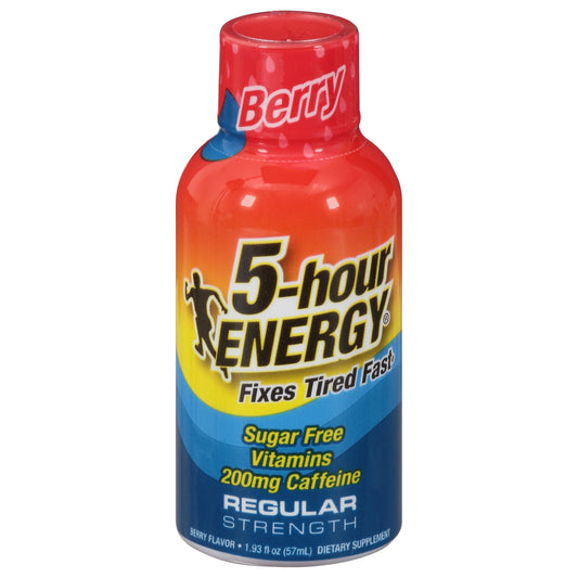 5-Hour Energy Fixes Tired Fast Regular Strength Berry Energy Shot 1.93 fl oz