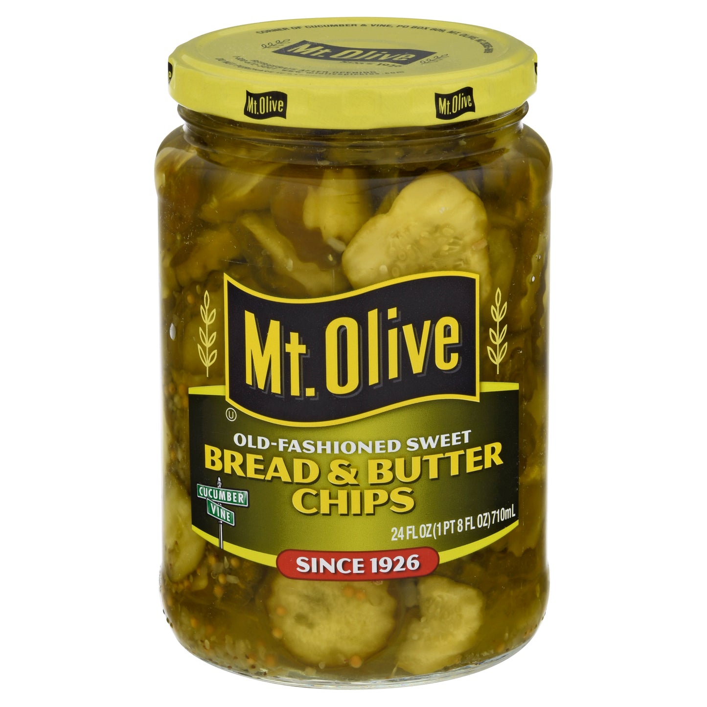 Mt Olive Old-Fashioned Sweet Bread & Butter Chips 24 fl oz Jar