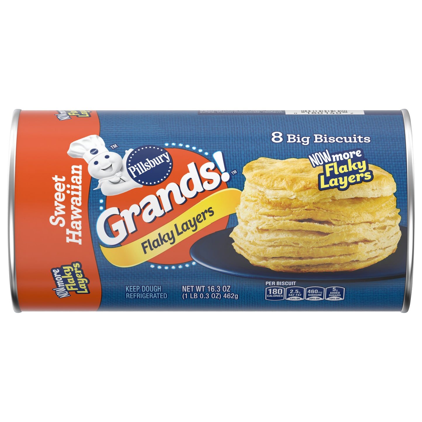 Pillsbury Grands! Flaky Layers Biscuits, Sweet Hawaiian, 8 ct., 16.3 oz.