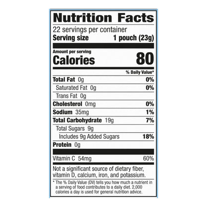 Mott's Fruit Flavored Snacks, Assorted Fruit, Pouches, 0.8 oz, 22 ct