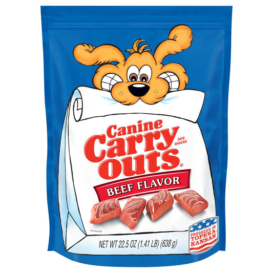 Canine Carry Outs Beef Flavor Dog Treats, 22.5 oz Bag
