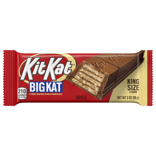 KIT KAT® BIG KAT® Milk Chocolate King Size Wafer Candy, 3 oz, Bar