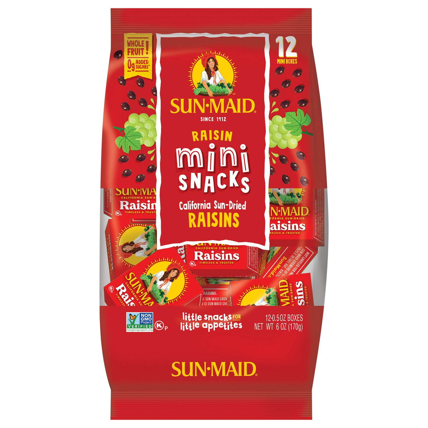 Sun-Maid® Mini-Snacks® California Sun-Dried Raisins 12-Count Bag/.5oz Cartons