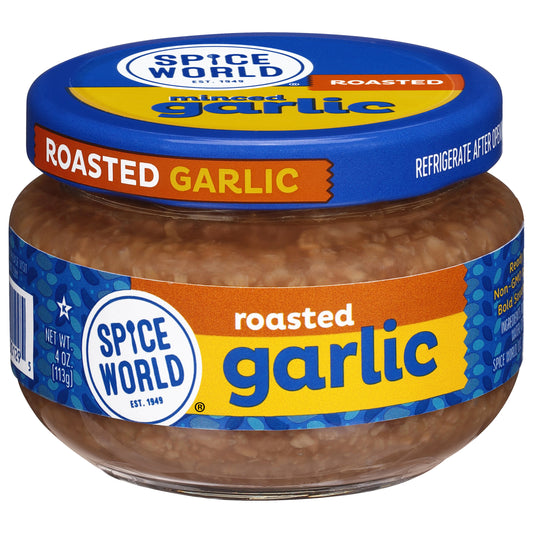 Spice World Roasted Minced Garlic 4 oz