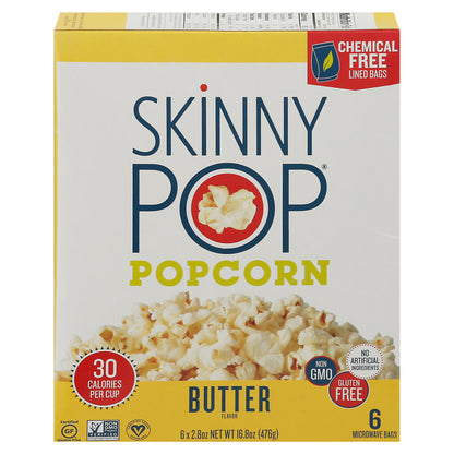 SkinnyPop Butter Flavor Popcorn Bag 6 ea