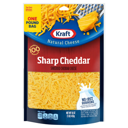 Kraft Sharp Cheddar Shredded Cheese 16 oz Bag