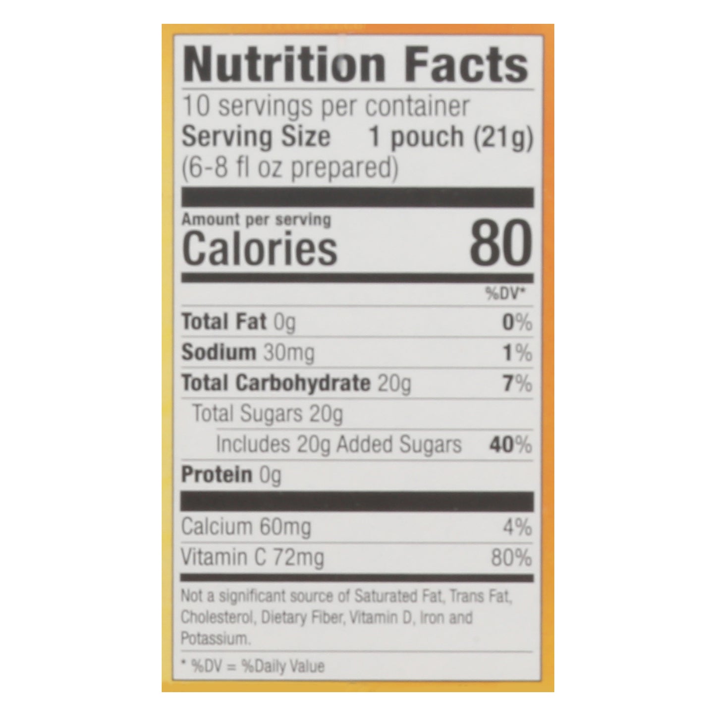 Alpine Spiced Apple Cider Original Drink Mix 10 - 0.74 oz Pouches