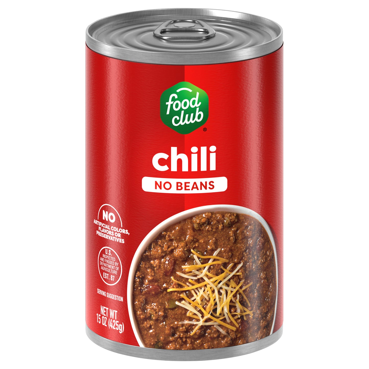 Food Club No Beans Chili 15 oz