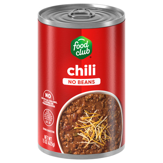 Food Club No Beans Chili 15 oz