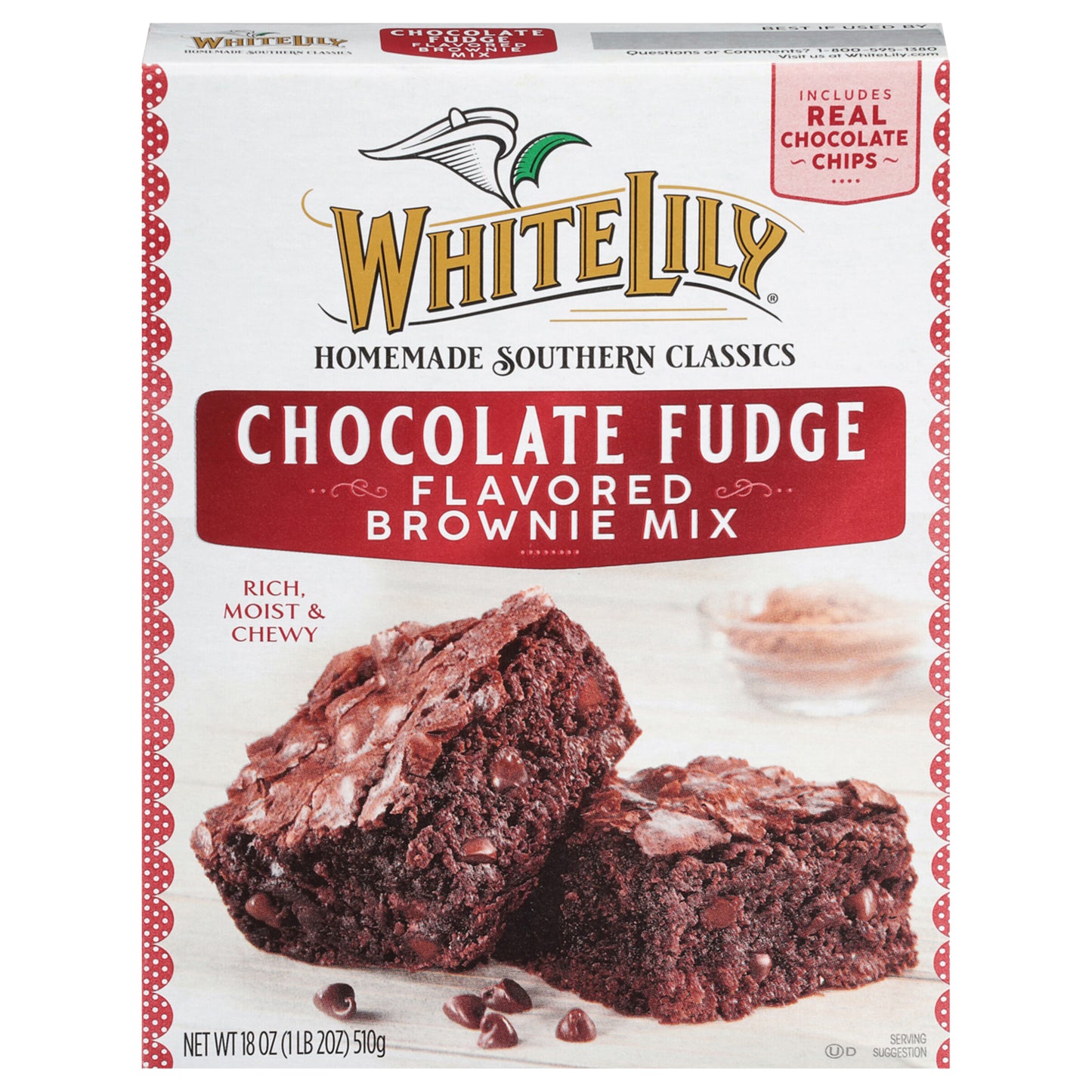 White Lily Chocolate Fudge Brownie Mix, 18 Oz Box