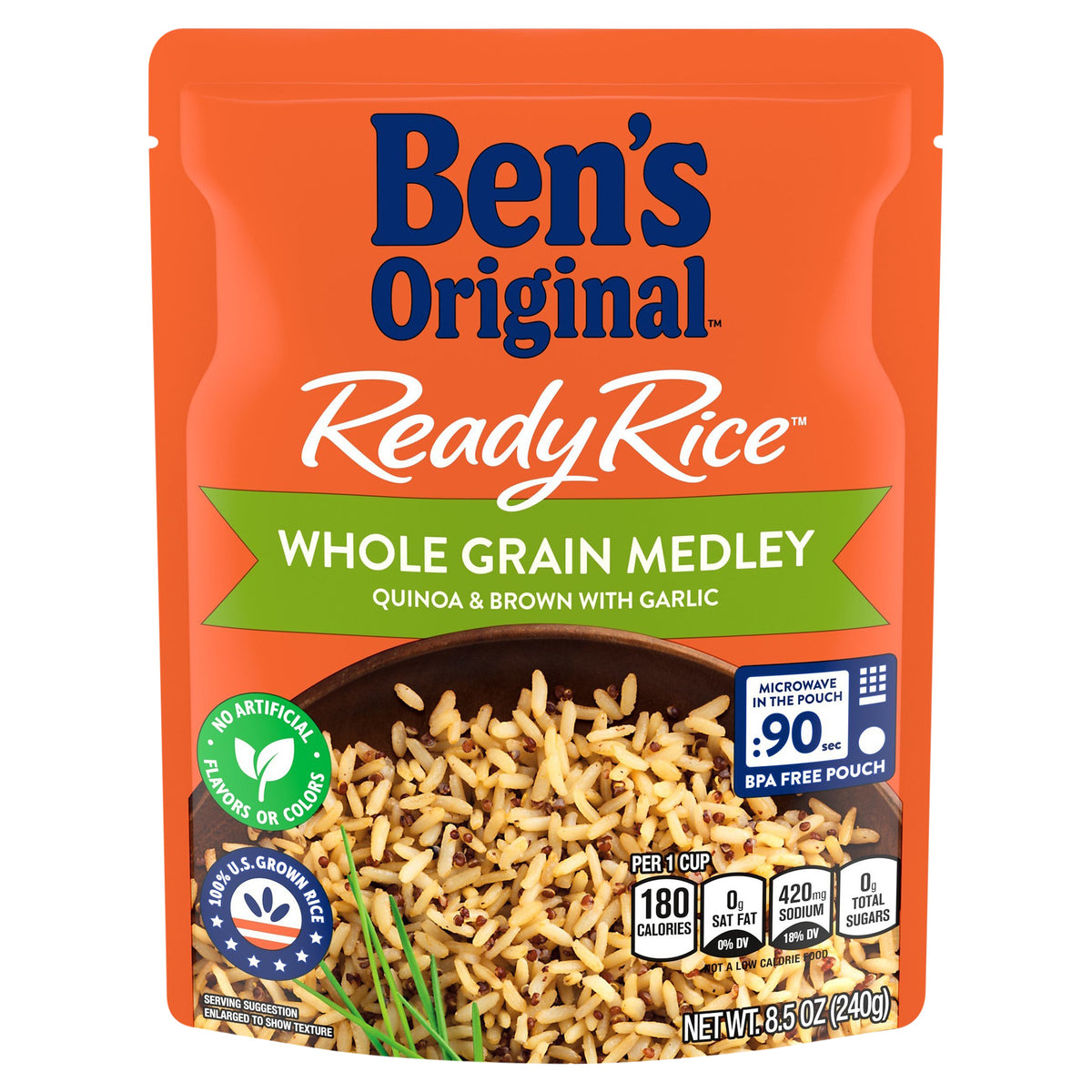 Ben's Natural Select Rice Ben's Original Ready Rice Whole Grain Medley Rice 8.5 oz – Douglas Food ...