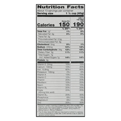 Honey Kix Lightly Sweetened Corn Cereal Family Size 18 oz