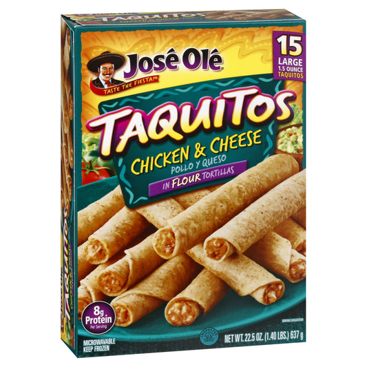 Jose Ole Chicken & Cheese Taquitos 15 ea