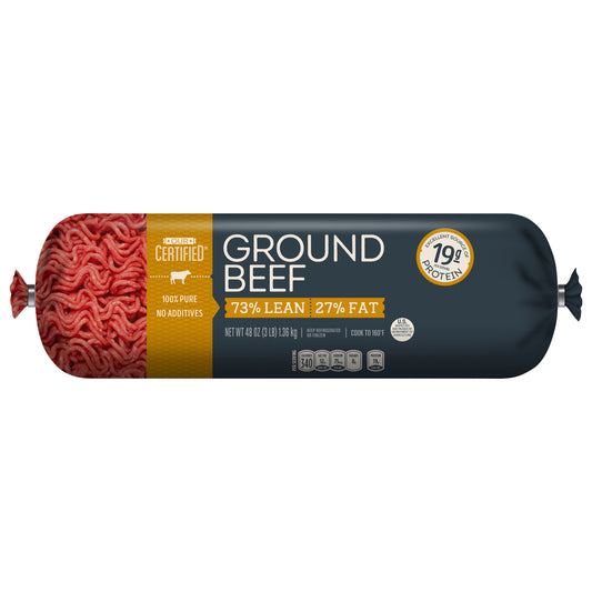 73% Lean / 27% Fat, Ground Beef Roll, 3 lb.