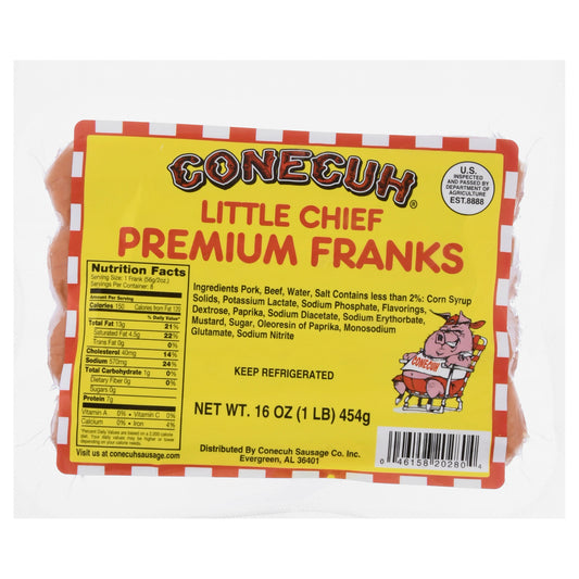 Conecuh Liitle Chief Premium Franks 16 oz
