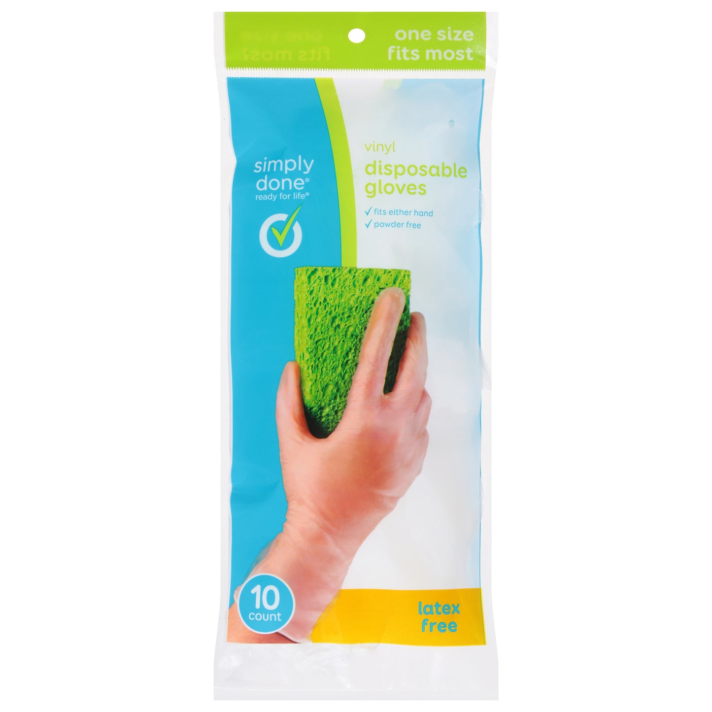 Simply Done Vinyl Latex Free Disposable Gloves 10 ea