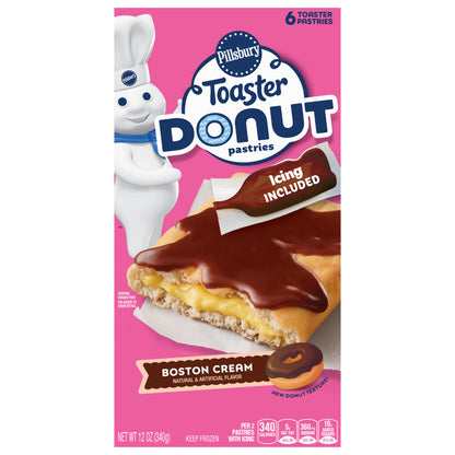 Pillsbury Boston Cream Toaster Donut Pastries 6 Count, 12 OZ