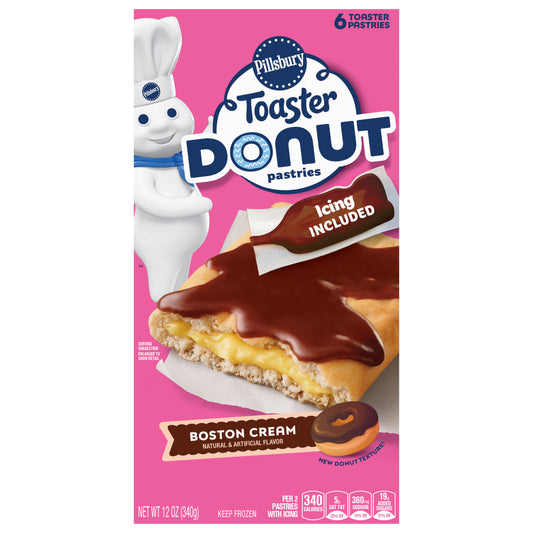 Pillsbury Boston Cream Toaster Donut Pastries 6 Count, 12 OZ