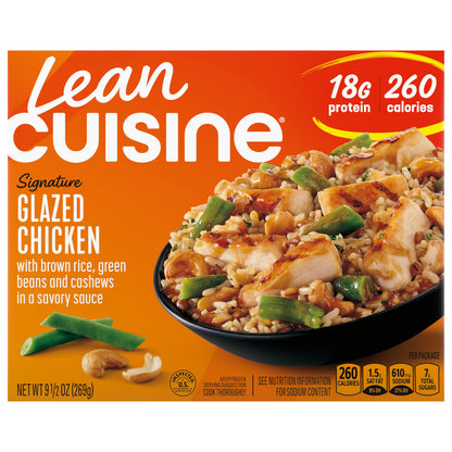 Lean Cuisine Frozen Meal Glazed Chicken, Protein Kick Microwave Meal, Frozen Chicken Dinner, Frozen Dinner for One