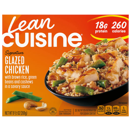 Lean Cuisine Frozen Meal Glazed Chicken, Protein Kick Microwave Meal, Frozen Chicken Dinner, Frozen Dinner for One