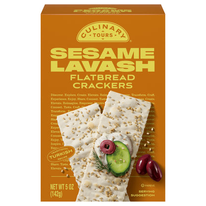 Culinary Tours Sesame Lavash Flatbread Crackers 5 oz