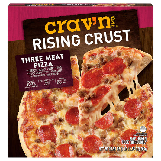 Crav'n Flavor Rising Crust Three Meat Pizza 28.55 oz