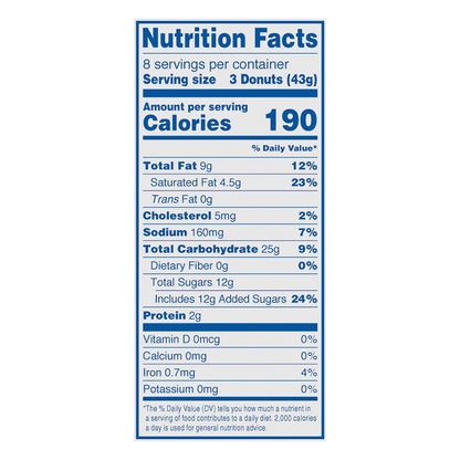 HOSTESS Powdered DONETTES Donuts Snack Pack, 8 Count, 12.0 oz
